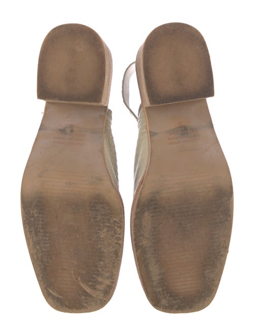 Intentionally Blank Embossed Leather Animal Print Slingback Pumps