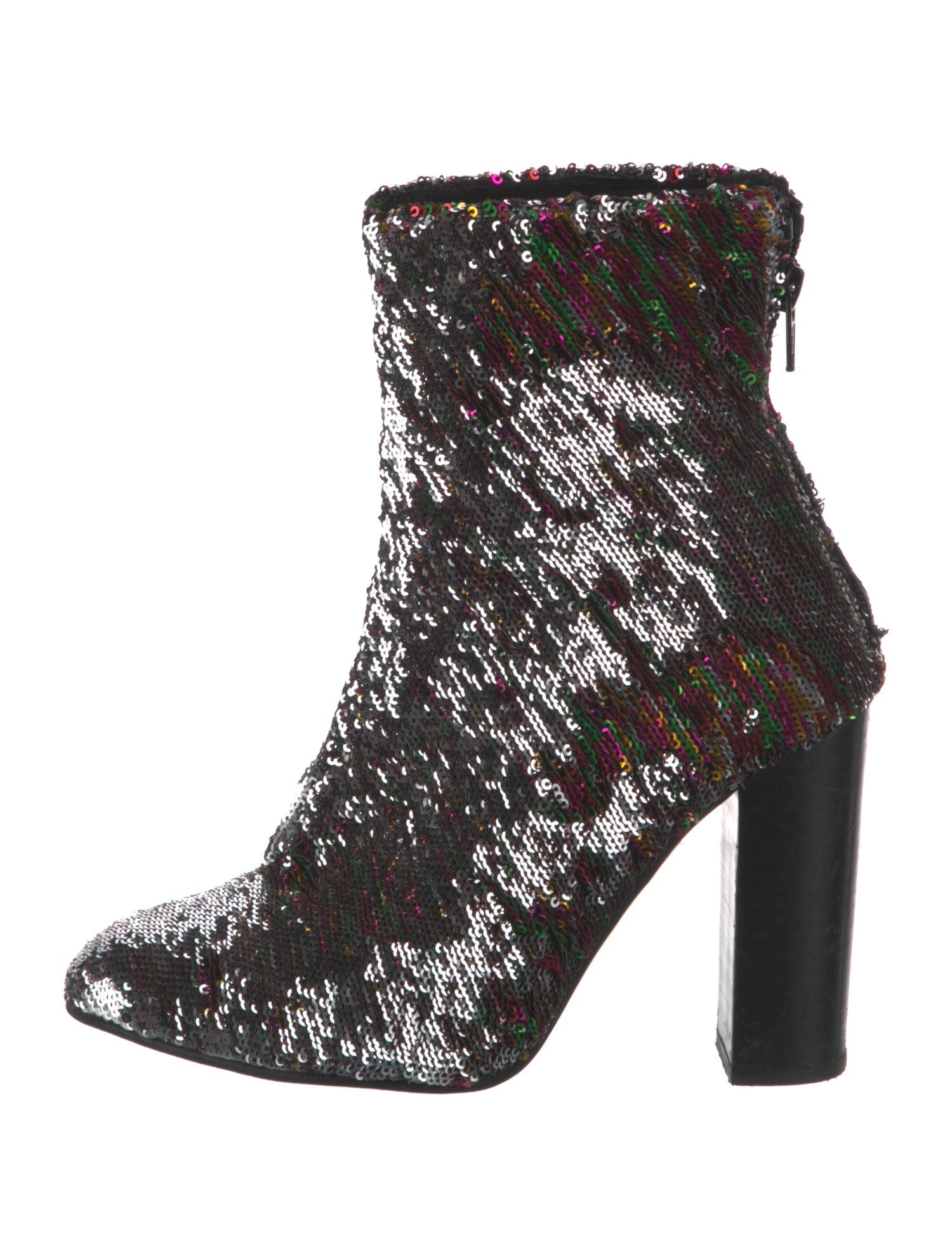 Intentionally Blank Sequins Sequin Embellishments Combat Boots