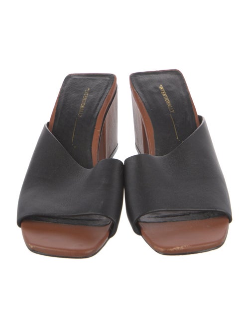 Intentionally Blank Leather Slides