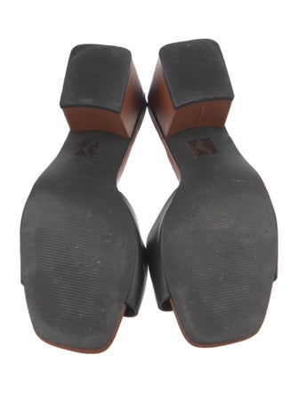 Intentionally Blank Leather Slides