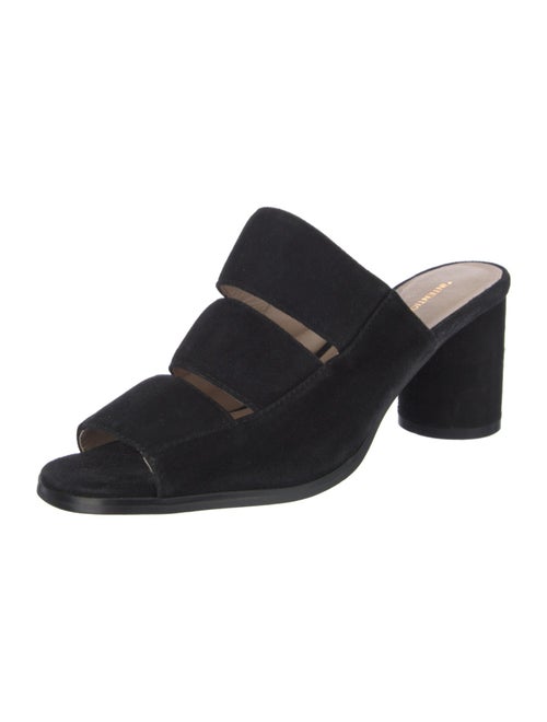 Intentionally Blank Suede Slides