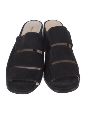 Intentionally Blank Suede Slides