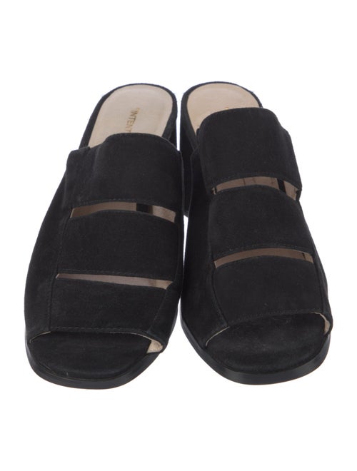 Intentionally Blank Suede Slides