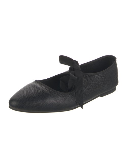 Intentionally Blank Leather Grosgrain Trim Mary Jane Flats
