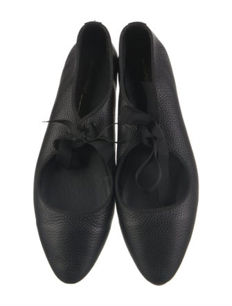 Intentionally Blank Leather Grosgrain Trim Mary Jane Flats