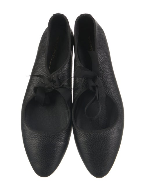 Intentionally Blank Leather Grosgrain Trim Mary Jane Flats