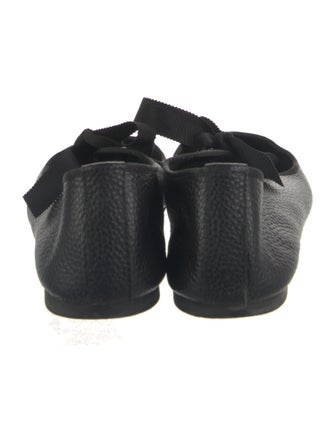 Intentionally Blank Leather Grosgrain Trim Mary Jane Flats