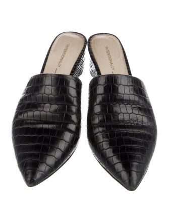 Intentionally Blank Leather Mules