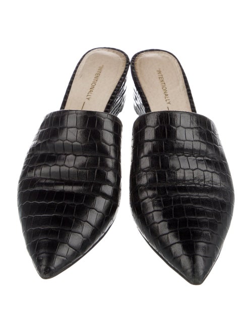 Intentionally Blank Leather Mules