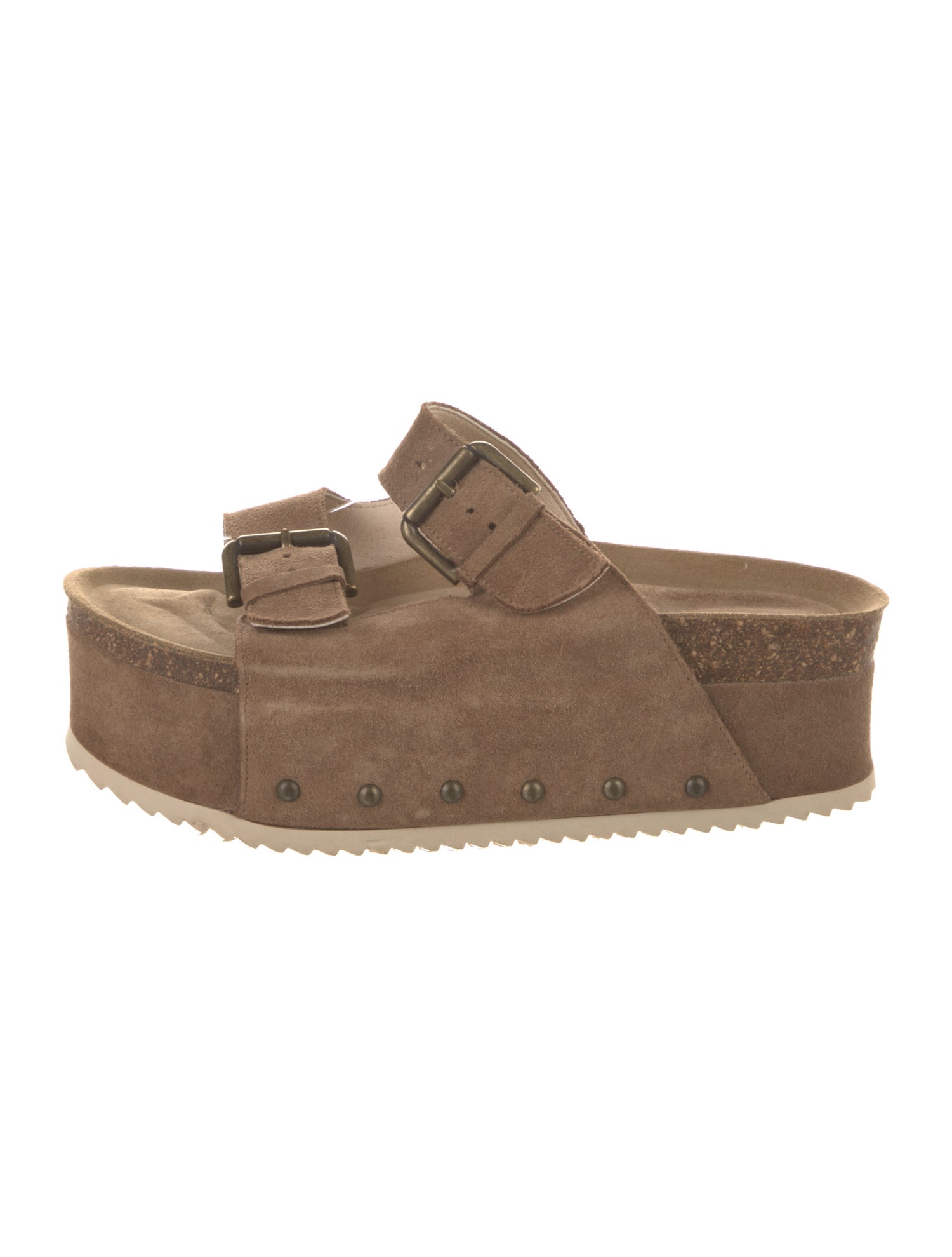 Intentionally Blank Suede Slides