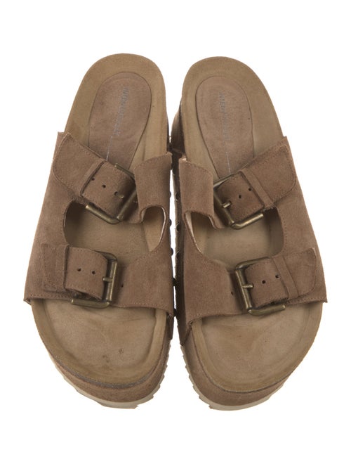 Intentionally Blank Suede Slides