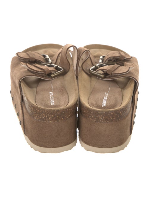 Intentionally Blank Suede Slides