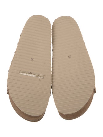 Intentionally Blank Suede Slides