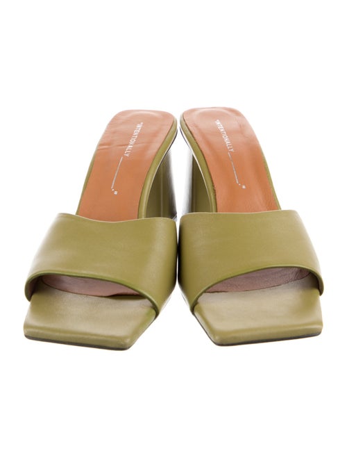 Intentionally Blank Leather Slides