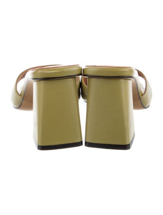 Intentionally Blank Leather Slides