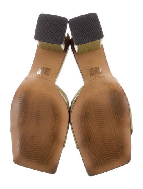 Intentionally Blank Leather Slides