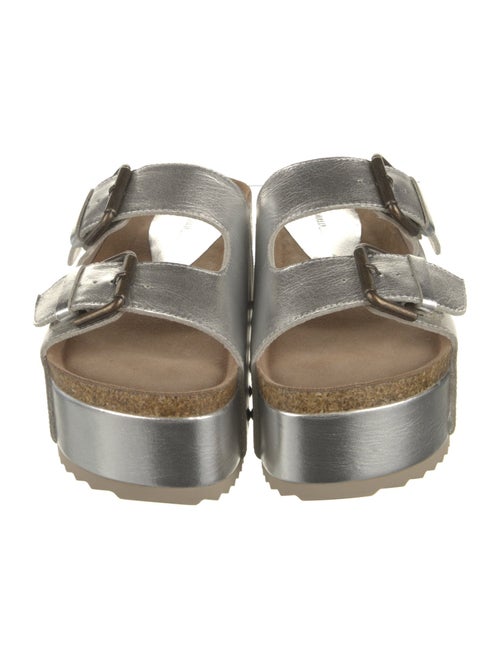 Intentionally Blank Leather Slides