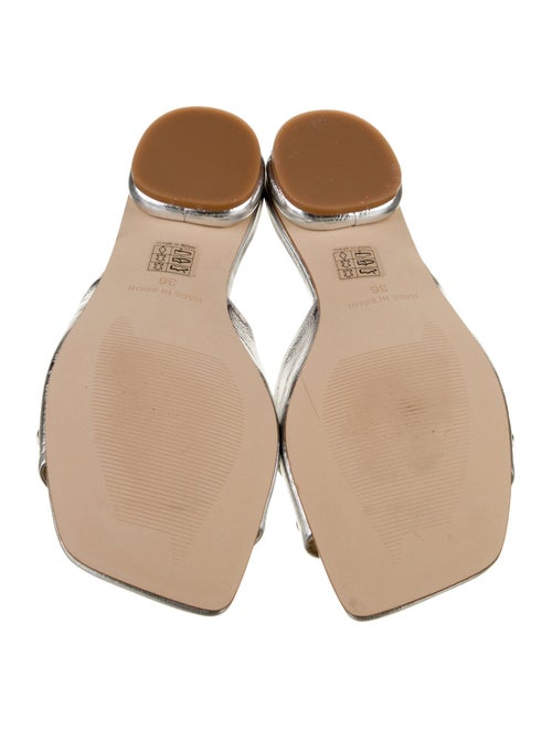 Intentionally Blank Leather Slides