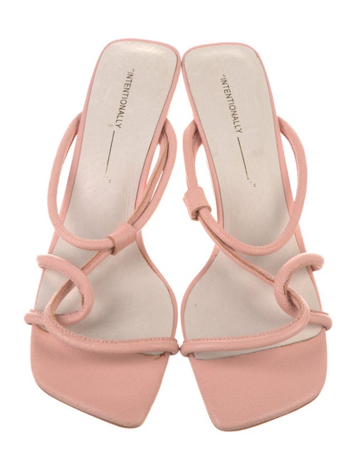 Intentionally Blank Leather Slides