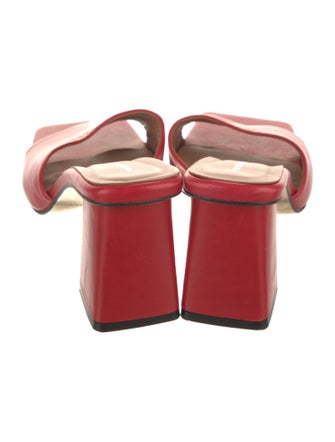 Intentionally Blank Leather Slides