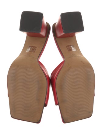 Intentionally Blank Leather Slides