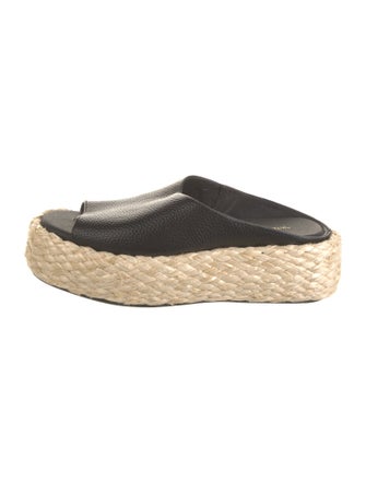 Intentionally Blank Leather Espadrilles