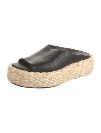 Intentionally Blank Leather Espadrilles
