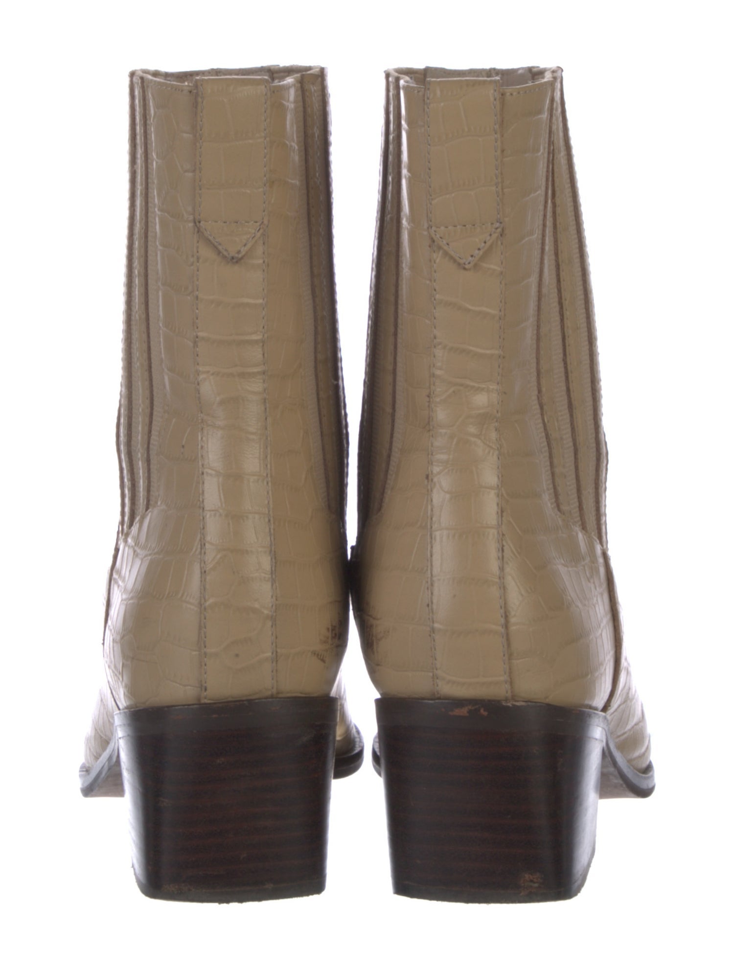 Intentionally Blank Embossed Leather Western Boots