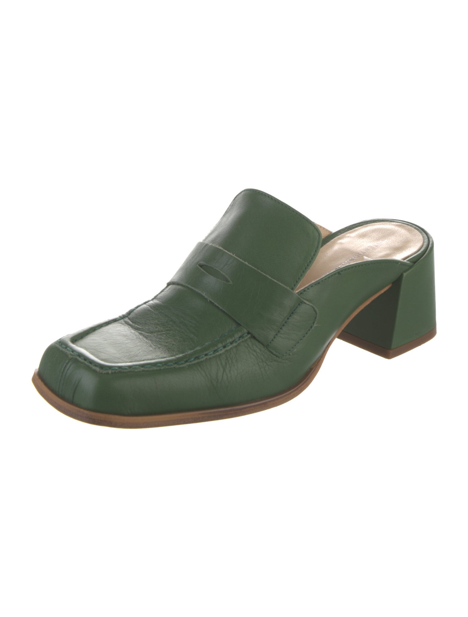 Intentionally Blank Leather Mules