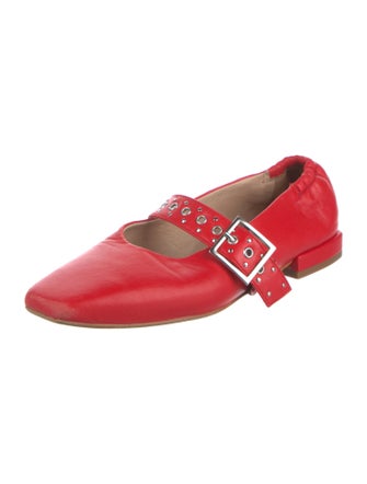 Intentionally Blank Leather Mary Jane Flats