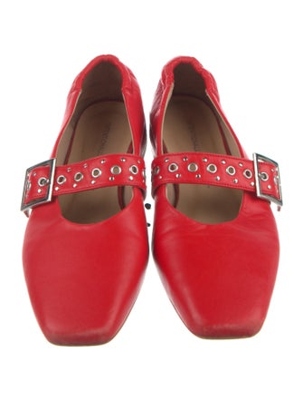 Intentionally Blank Leather Mary Jane Flats