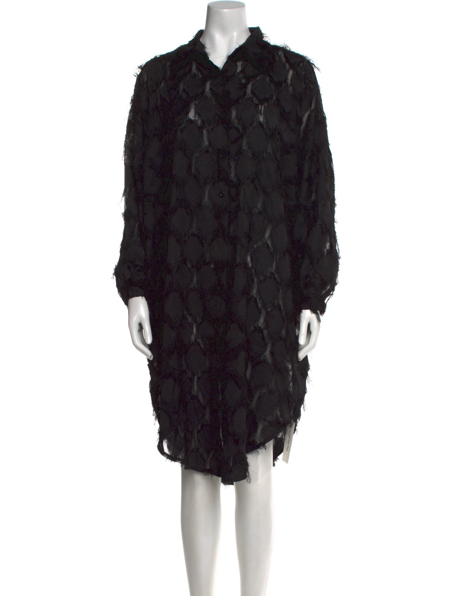 Intentionally Blank Lace Pattern Midi Length Dress