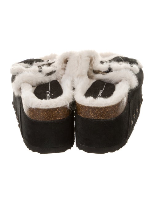 Intentionally Blank Suede Studded Accents Slides