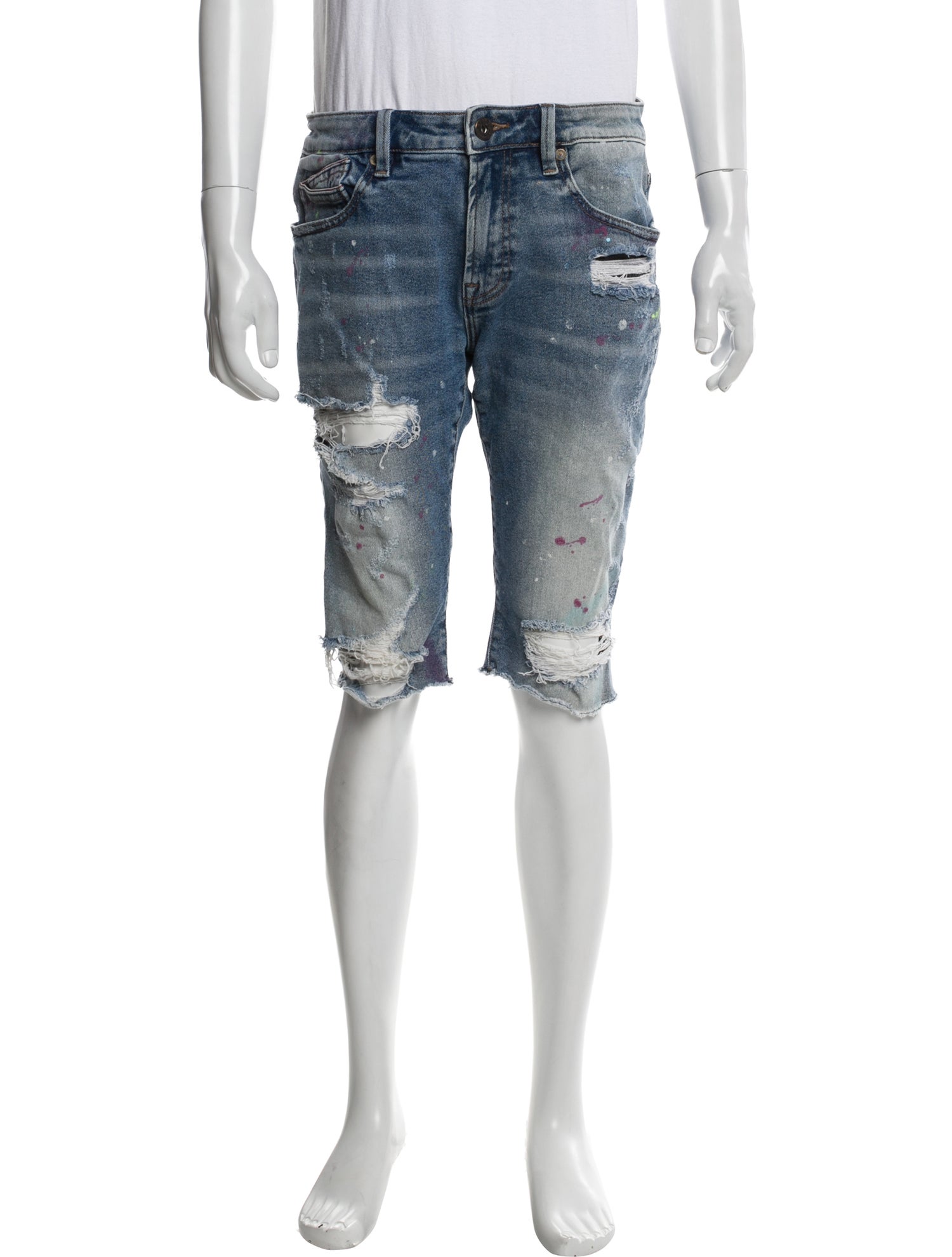 Cult of Individuality Tie-Dye Print Denim Shorts