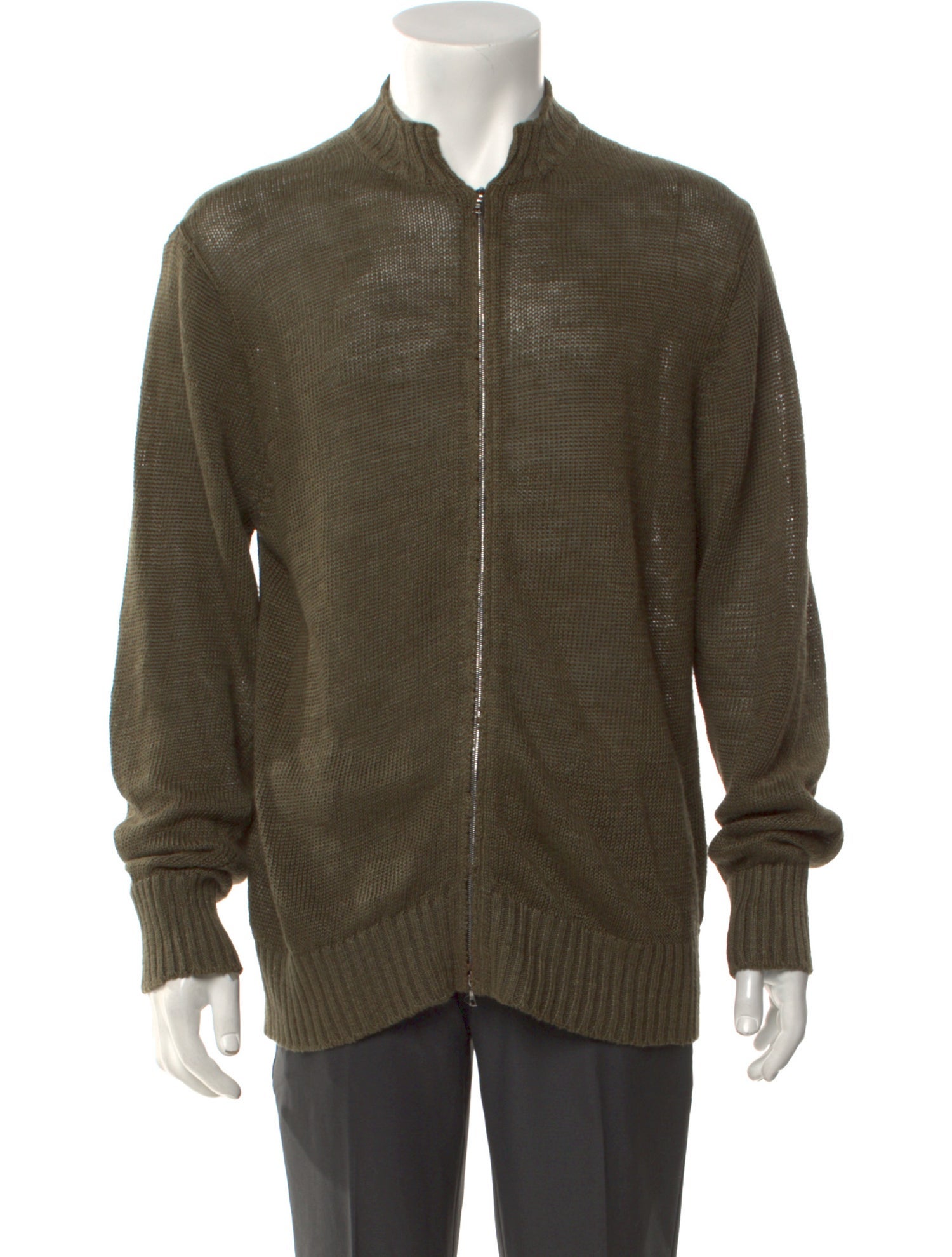 Inis Meáin Linen Mock Neck Cardigan