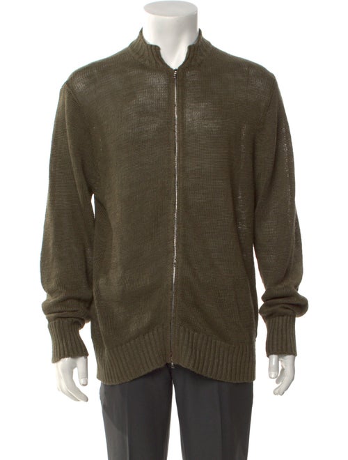 Inis Meáin Linen Mock Neck Cardigan