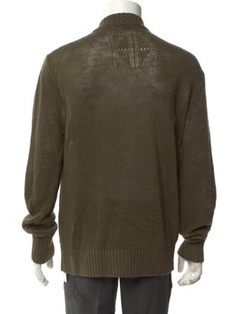 Inis Meáin Linen Mock Neck Cardigan