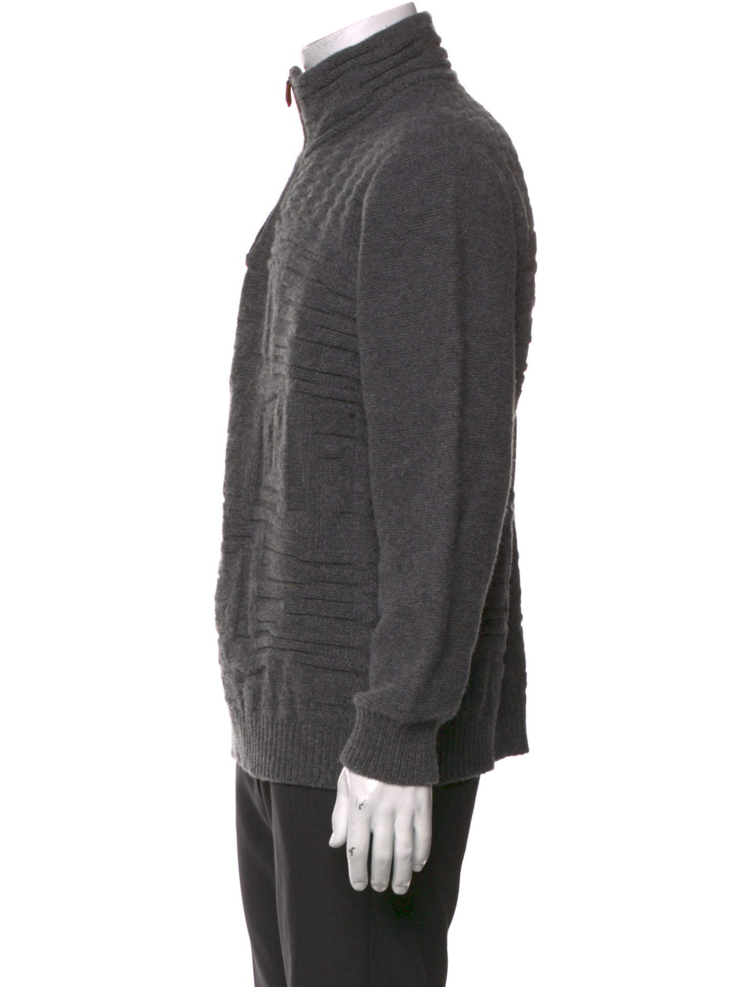 Inis Meáin Merino Wool Mock Neck Cardigan