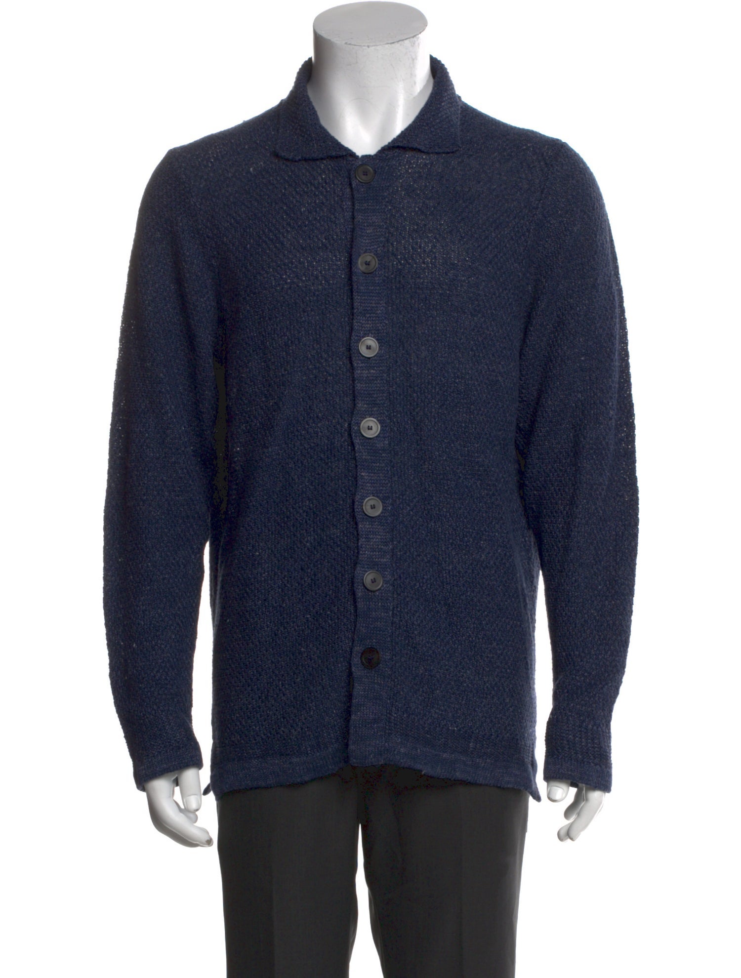 Inis Meáin Linen Mock Neck Cardigan