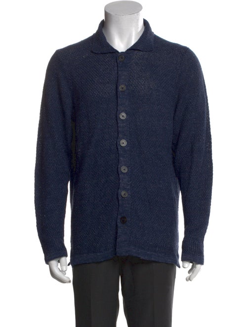 Inis Meáin Linen Mock Neck Cardigan