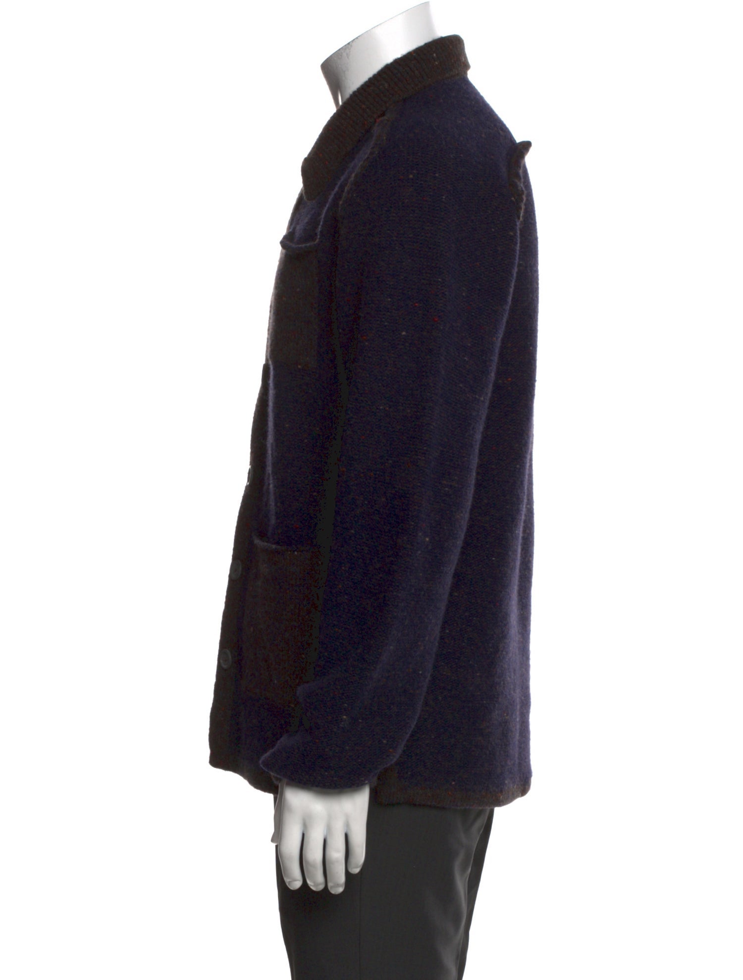 Inis Meáin Merino Wool Printed Cardigan