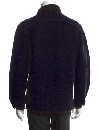 Inis Meáin Merino Wool Printed Cardigan