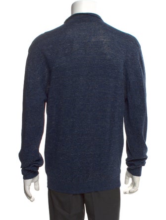 Inis Meáin Collar Long Sleeve Polo Sweater