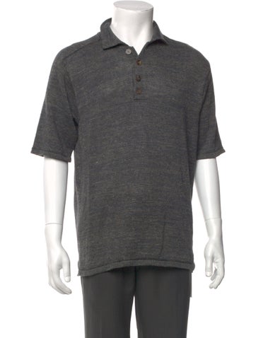 Pre-owned Inis Meain Linen Collar Polo Shirt In Multi