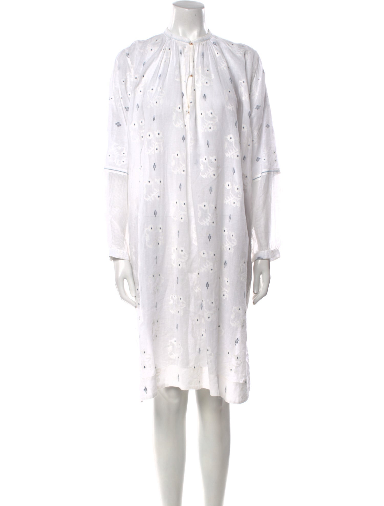 Injiri Floral Print Knee-Length Dress