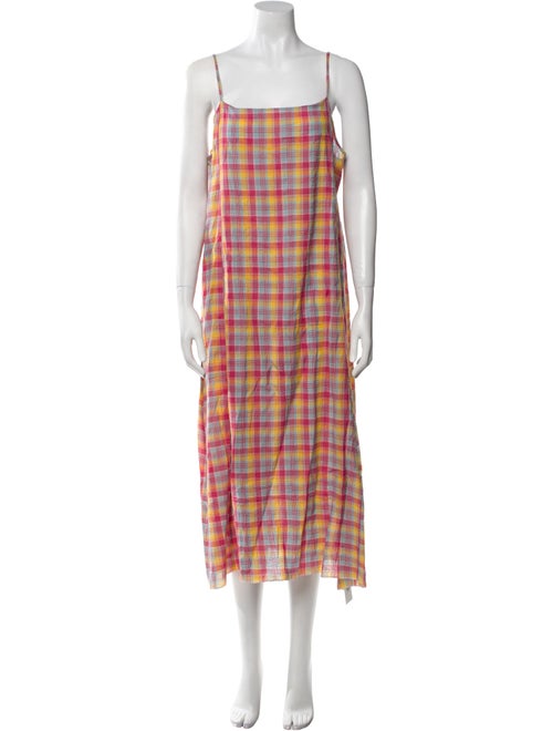 Injiri Plaid Print Long Dress