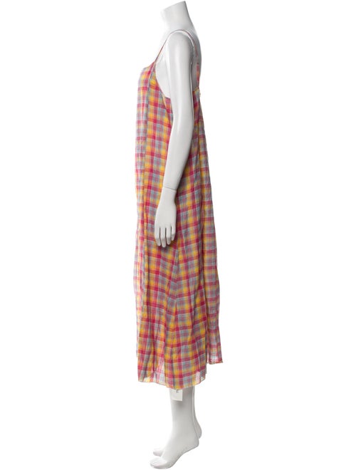 Injiri Plaid Print Long Dress