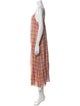 Injiri Plaid Print Long Dress