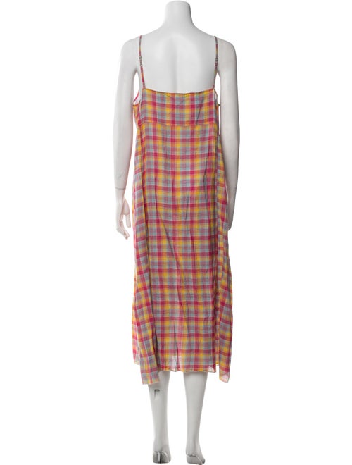 Injiri Plaid Print Long Dress