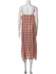Injiri Plaid Print Long Dress